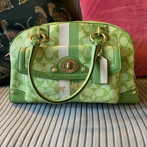 NWOT Sassy Large Bright Green Coach Satchel-Whimsical & Fun Bag